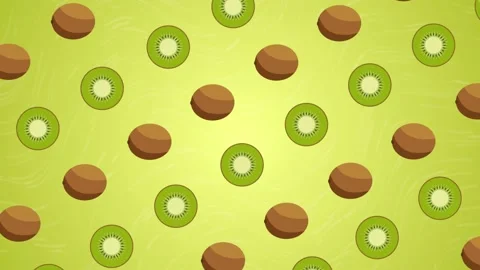 2d cartoon kiwi fruit background 스톡 동영상 212445490