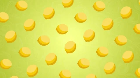2d cartoon lemon fruit background Stock Footage 212446414