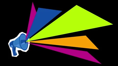 2D Cartoon Megaphone Animation.  動画素材 240393369