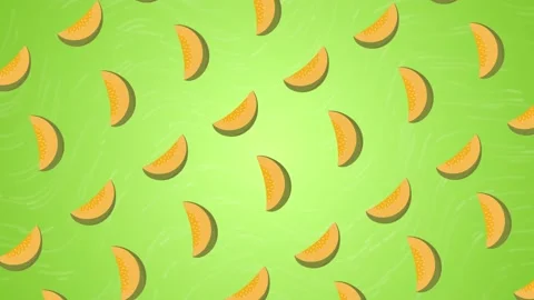 2d cartoon melon fruit background 스톡 동영상 212447205