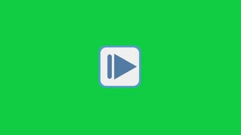 2d cartoon of pause button graphic on green background, media. Stock Footage 296634831