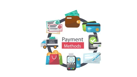 2D Cartoon Payment Methods Stock Footage 260914938