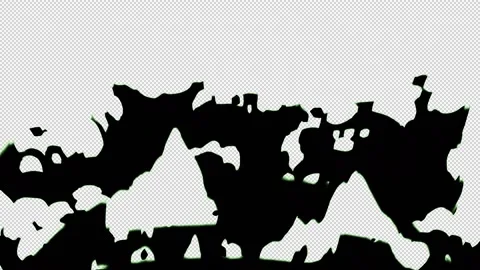 2d cartoon poly, liquid, smoke, animation alpha channel transparent green screen Stock Footage 235543354