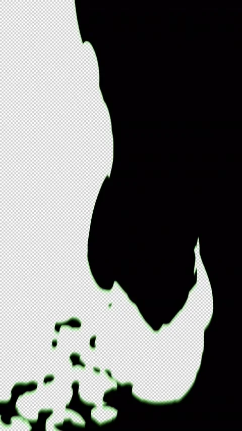 2d cartoon poly, liquid, smoke, animation alpha channel transparent green screen Stock Footage 235543368