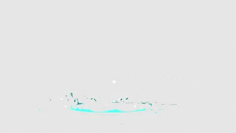 2D Cartoon Water Splash and Ripple Effect Element (4K Alpha Channel) Stock Footage 336311285