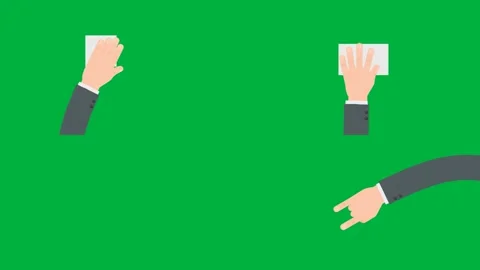 2d character hand hand hand hand on green screen chroma key 4k animated. Stock Footage 310121763