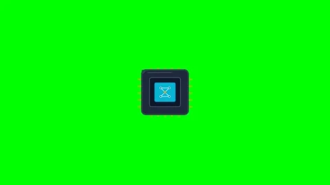 2D  Chip Icon Stock Footage 339776335