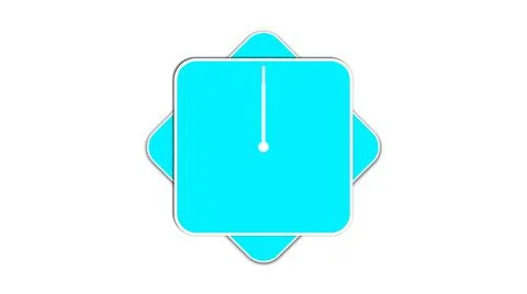 2d classic analog clock isolate on white. Stock Illustration