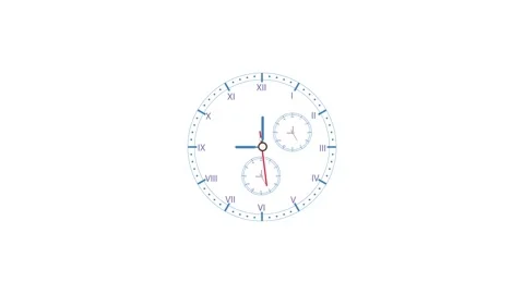 2D clock animation Stock Footage 310646205