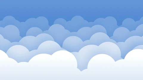 2d clouds flat style parallax background loop Stock Footage 91704847