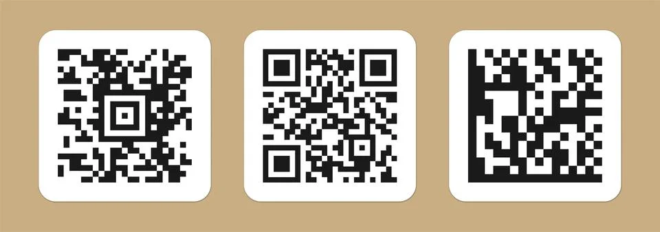 2D code pattern on isolated background. Code sample Stock Illustration