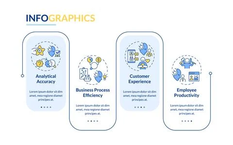 2D cognitive computing layout with simple icons concept Stock Illustration