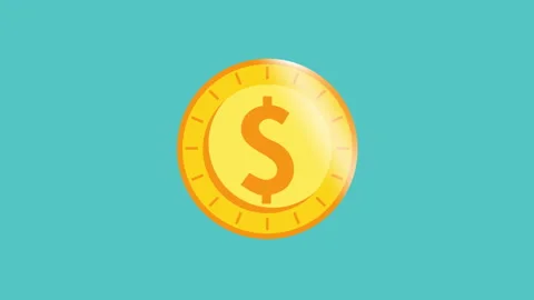 2D Coin Light Sweep Animation Video stock 301546809