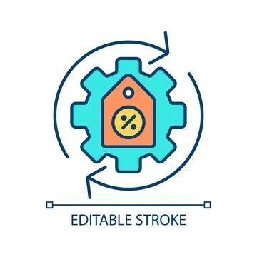 2D colorful thin line electronics icon Illustrazione stock