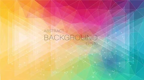 2D creative background with triangle and circle shapes for web design Stock Illustration