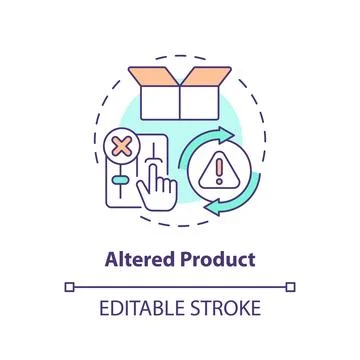 2D customizable altered product line icon concept Stock Illustration