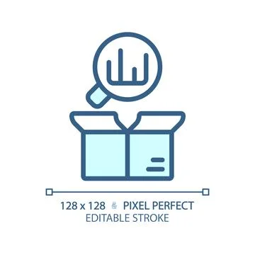 2D customizable analytics linear icon イラスト素材