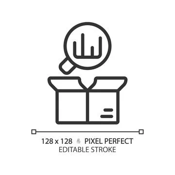 2D customizable analytics linear icon イラスト素材