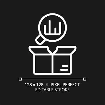 2D customizable analytics linear icon イラスト素材