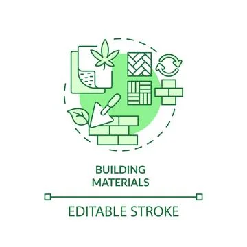2D customizable building materials line icon concept Ilustración de archivo