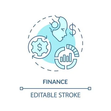2D customizable finance line icon concept Stock Illustration
