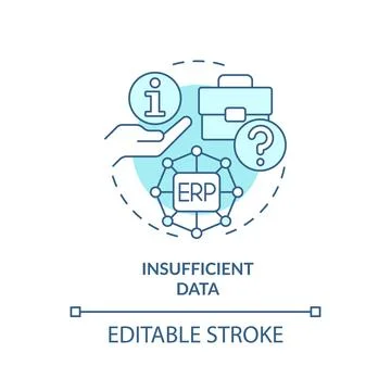 2D customizable insufficient data blue icon concept Illustrazione stock