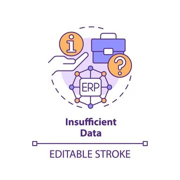 2D customizable insufficient data line icon concept 스톡 일러스트