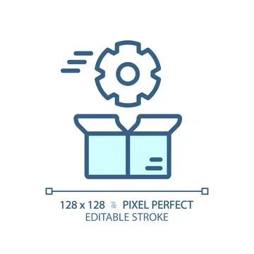 2D customizable optimization linear icon 스톡 일러스트