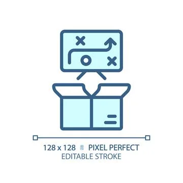 2D customizable performance method linear icon Stock Illustration