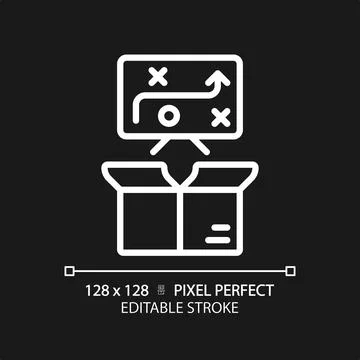 2D customizable performance method linear icon Stock Illustration