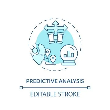 2D customizable predictive analysis line icon concept イラスト素材