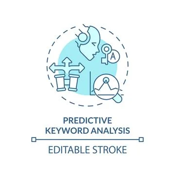 2D customizable predictive keyword analysis icon concept イラスト素材