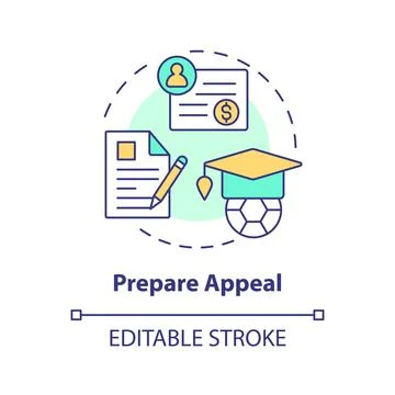 2D customizable prepare appeal line icon concept Stock Illustration