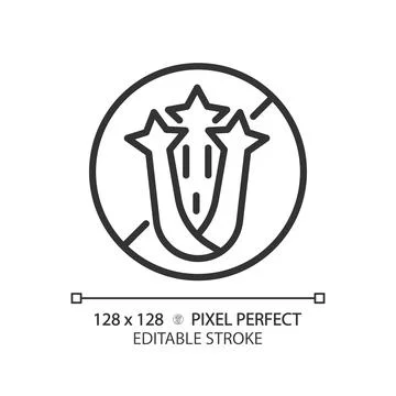 2D customizable thin linear black celery free icon Stock-Illustration