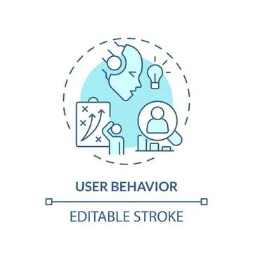 2D customizable user behavior line icon concept イラスト素材