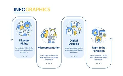 2D cyber law layout with linear icons concept Stock Illustration