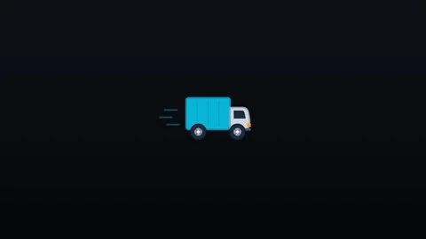 2d delivery truck Stock Footage 339532832
