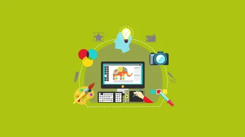 2D Digital Painting Tools Animation Stock Footage 260840174