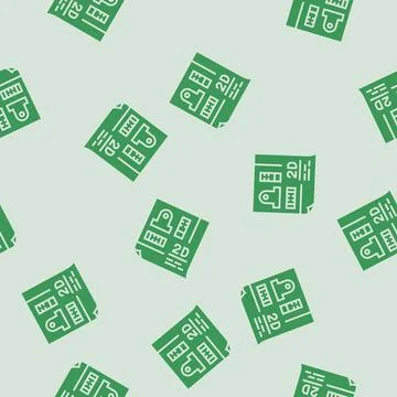2d drafting architectural drafter glyph seamless pattern Stock Illustration