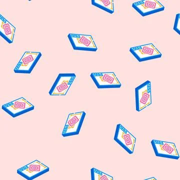 2d drafting architectural drafter isometric icon seamless pattern Stock Illustration