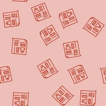 2d drafting architectural drafter line seamless pattern Stock Illustration