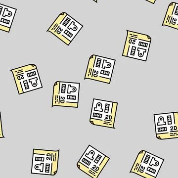 2d drafting architectural drafter vector seamless pattern Stock Illustration