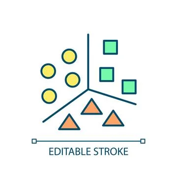 2D editable anomaly detection thin line icon Ilustración de archivo