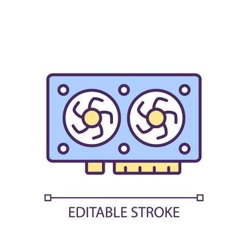 2D editable colorful tech advancements line icon Stock Illustration