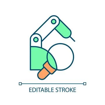 2D editable colorful thin line preventive maintenance icon Stock Illustration