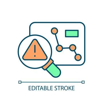 2D editable colorful thin line infrared analysis icon Stock Illustration