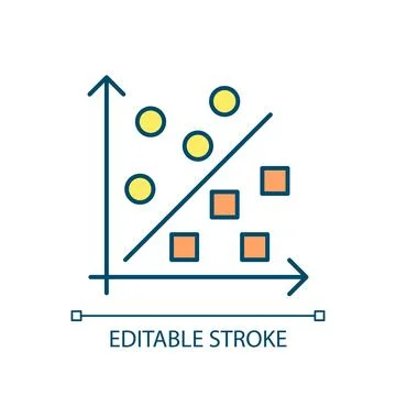 2D editable colorful thin line RUL models icon Stock Illustration