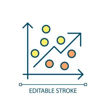 2D editable colorful thin line failure prediction icon Stock Illustration
