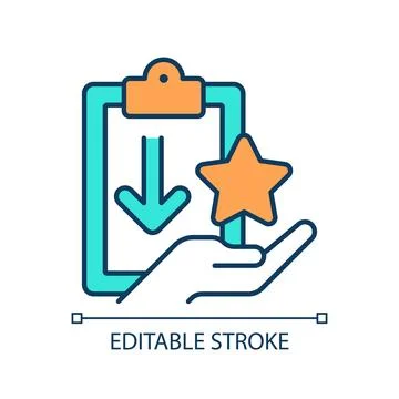 2D editable simple thin line quiet cutting icon Stock Illustration