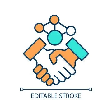 2D editable simple thin line career cushioning icon Stock Illustration